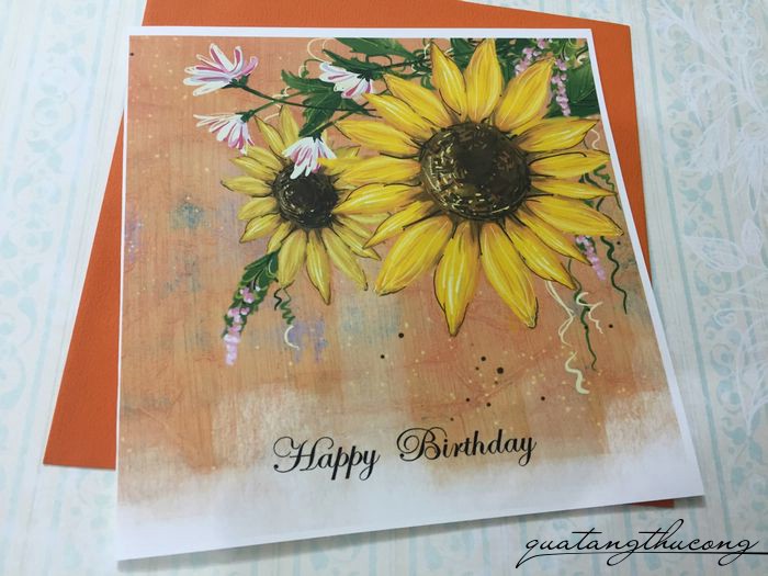 Thiệp in Happy birthday 14
